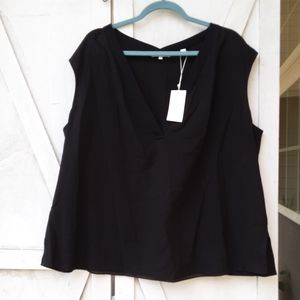 NWT Vince Black Sleeveless Top Size 2XL